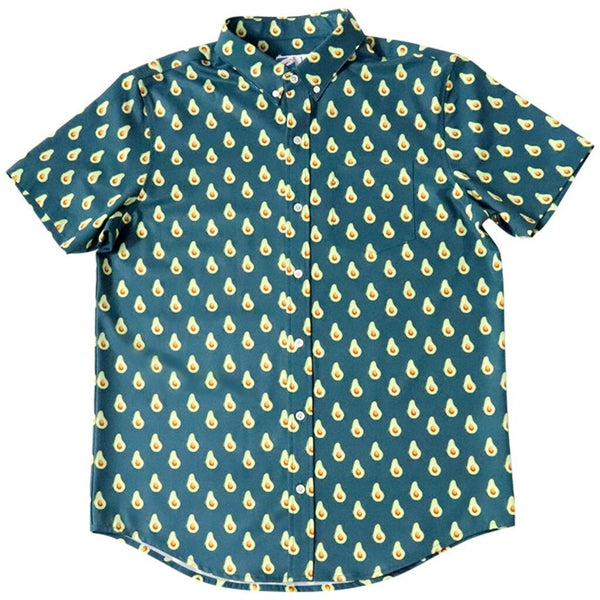 Bermies Avocado Performance Button-Down Shirt | Blue