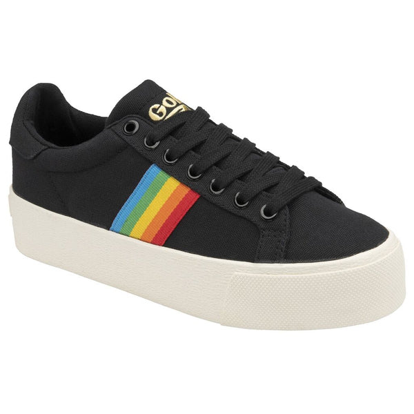 Gola Women's Orchid Platform Rainbow Sneakers | Black/Multi