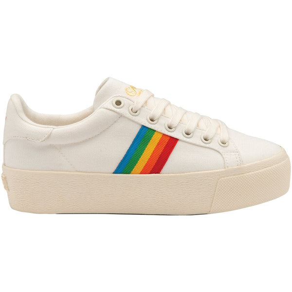 Gola Women's Orchid Platform Rainbow Sneakers | Off White/Multi