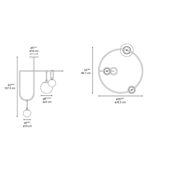 Artemide NH S4 Circulaire Led Max 1x15W/E26 + 2x5W/E12