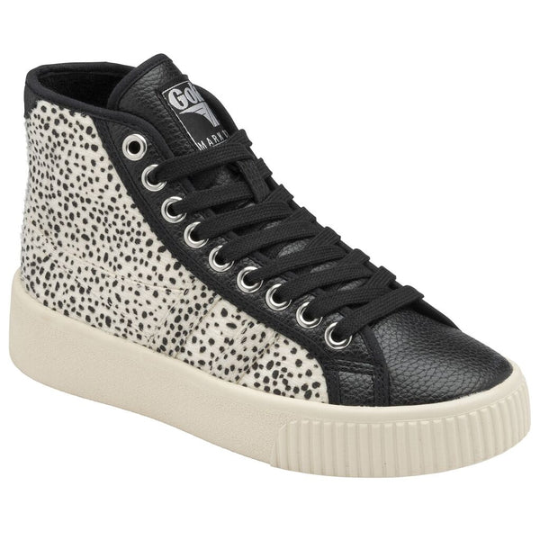 Gola Women's Baseline High Safari Pure Sneakers | Black/Cheetah