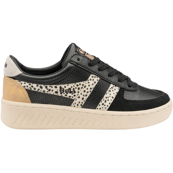 Gola Women's Grandslam Tropic Sneakers | Black/Cheetah/Gold