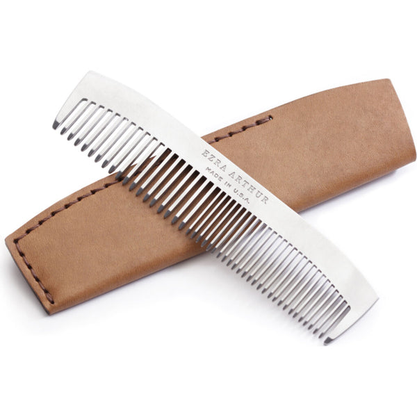 Ezra Arthur No. 18 Mustache & Beard Comb with Sleeve | Whiskey