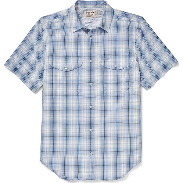 Filson Twin Lakes Short Sleeve Sport Shirt | Sky/Ivory/Navy- 20056028SkyIvryNvy--XS