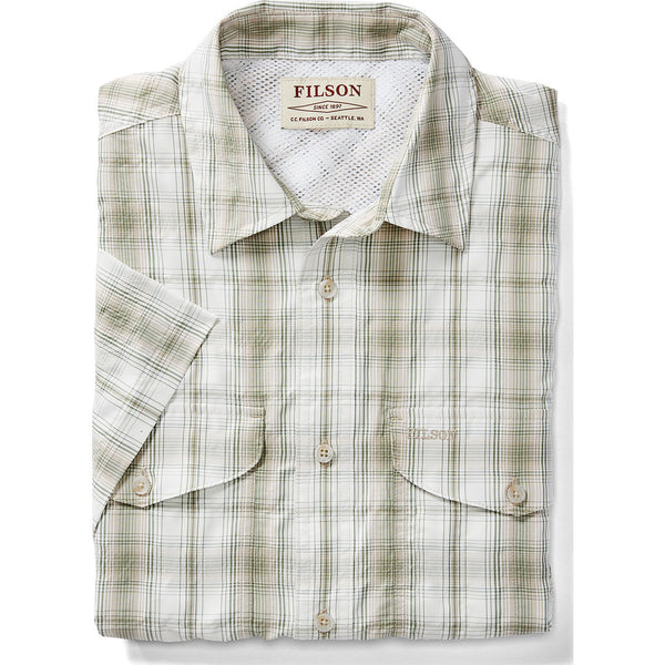 Filson Twin Lakes Sport Short Sleeve | Cream/Khaki/Green- 20060828CrmKhkiGrn--S