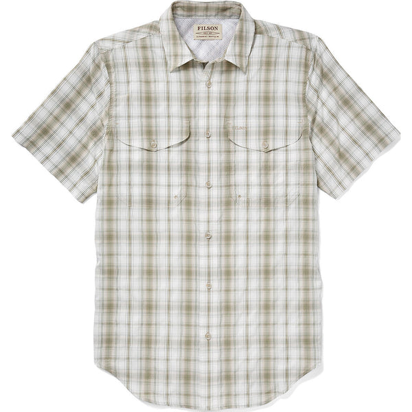 Filson Twin Lakes Sport Short Sleeve | Cream/Khaki/Green- 20060828CrmKhkiGrn--XS