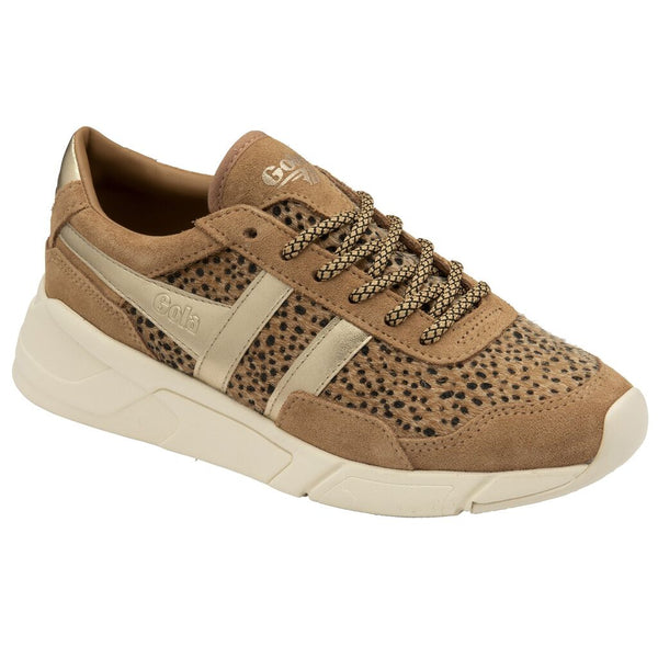 Gola Women's Eclipse Savanna Sneakers | Tan/Cheetah/Gold