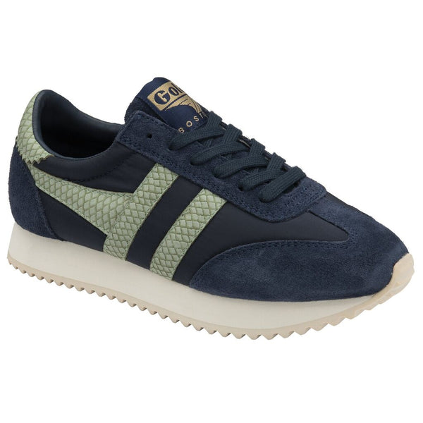 Gola Women's Boston 78 Snake Trainers Sneakers | Navy/Sage