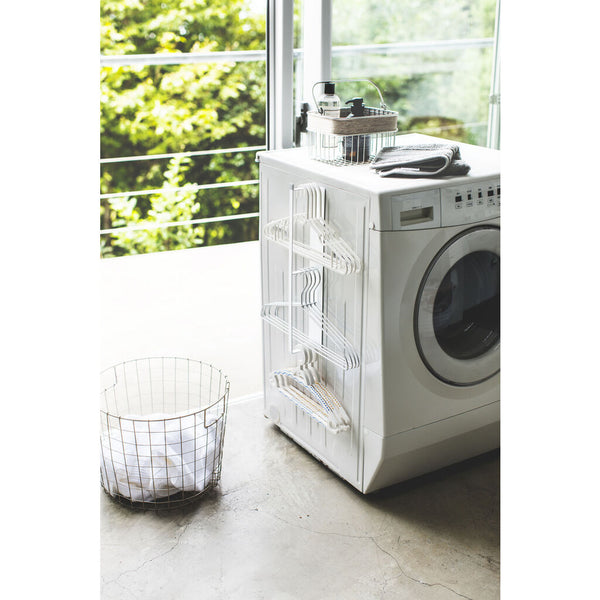 Yamazaki Plate Magnet Laundry Hanger Storage Rack Large | White