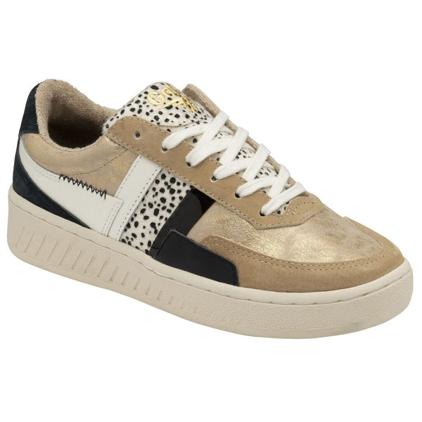 Gola Women's Grandslam Mode Trainers Sneakers | Gold/Cheetah/Multi