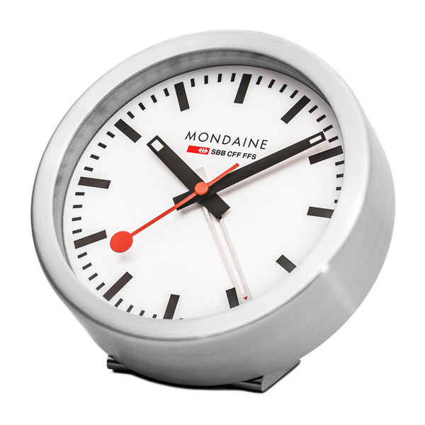 Mondaine Official Swiss Railways Mini Desk Clock With Alarm