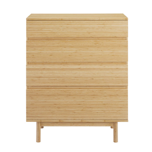 Greenington Monterey Solid Moso Bamboo 4 Drawer High Chest | Wheat