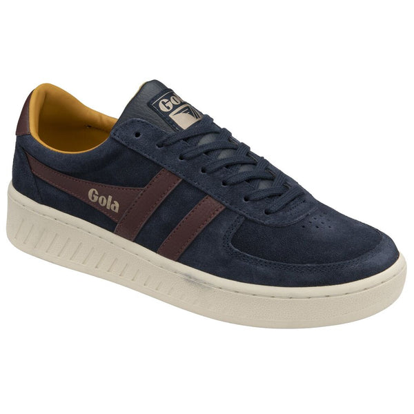 Gola Men's Grandslam Suede Trainers Sneakers | Navy/Burgundy/Sun