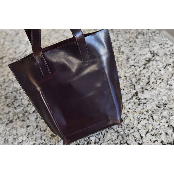 Kiko Leather Structure Tote Bag | Brown