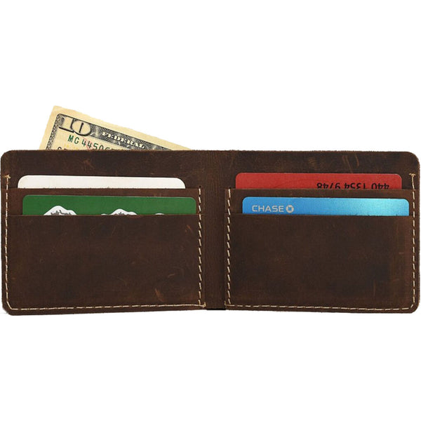 Kiko Leather Straight Cut Bifold Wallet | Brown