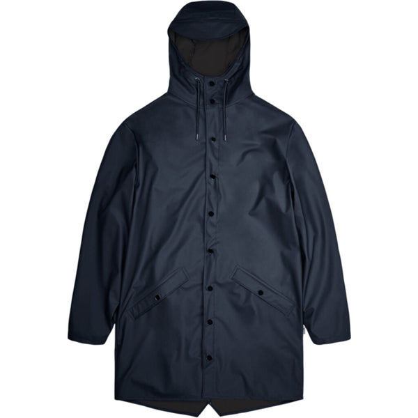 Rains Waterproof Long Jacket W3 | Navy