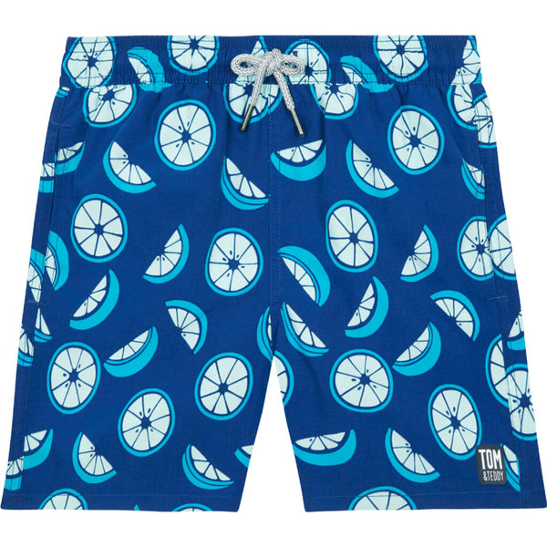 Tom & Teddy Boy's Citrus Swim Trunk Ocean Blue