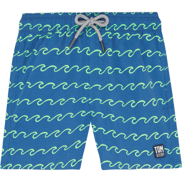 Tom & Teddy Boy's Wave Swim Trunk | Seafoam