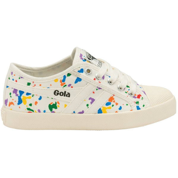 Gola Kid's Coaster Splatter Sneakers | Off White/Multi