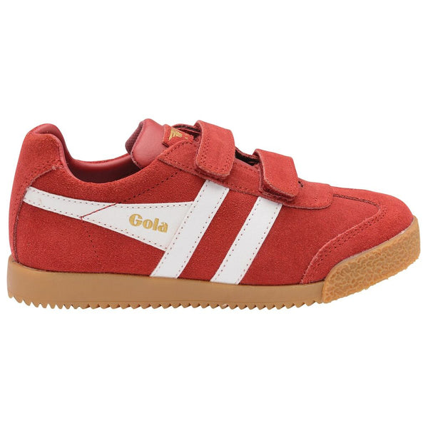 Gola Kid's Harrier Velcro Sneakers | Deep Red/White