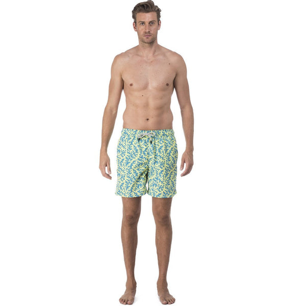 Tom & Teddy Coral Swim Trunk | Blue & Lime Size 2XL