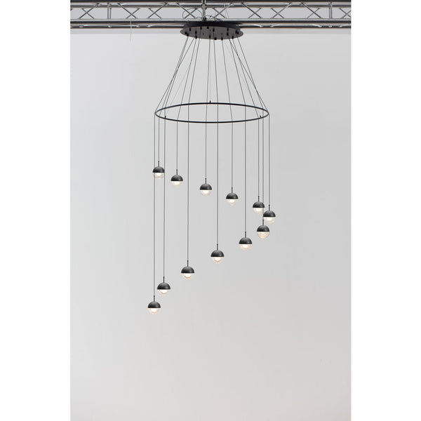 Seed Design Dora Pendant 12-Light set With Ring | Black