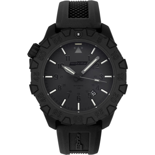 AmourLite Isobrite Squadron Series T100 Tritium Illuminated Automatic Watch | Stealth Black