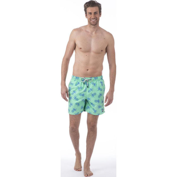 Tom & Teddy Pineapple Swim Trunk | Jade Green / XL