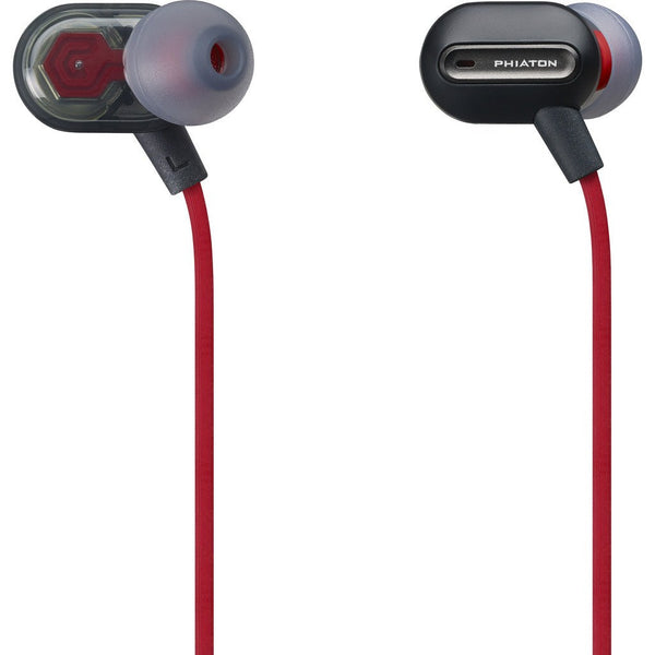 Phiaton Hybrid Dual Driver In-Ear Headphones | MS300 BA Black MS300BABLACK