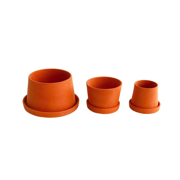 Michiko Shimada Terracotta Mini Planters Set of 3 | Terracotta