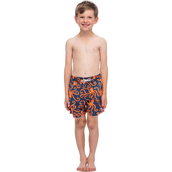 Tom & Teddy Octopus Swim Trunk | Blue/Orange / 1-2